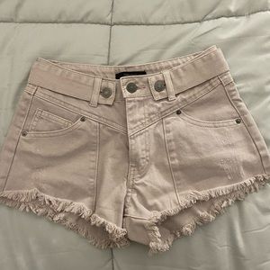 Pale Pink Forever 21 Tight Jean Shorts